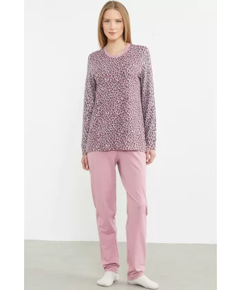 Sementa 76413 Leopar Kombinli Pijama Takımı