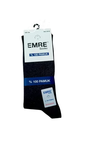 Emre Erkek  Dikişsiz Çorap 100% Pamuk
