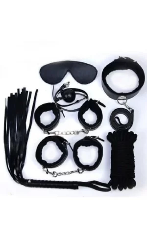 Nıghtlıght 8014 Fantezi 7li Kırbaç Ve Kelepçe Set