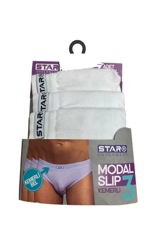 Star 109 Erkek  3lü Modal Slip