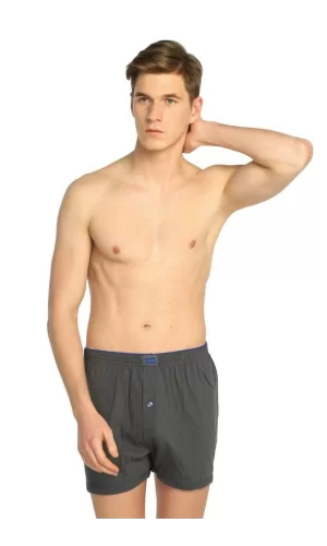 Tutku 0117 Erkek  Penye Düz Boxer