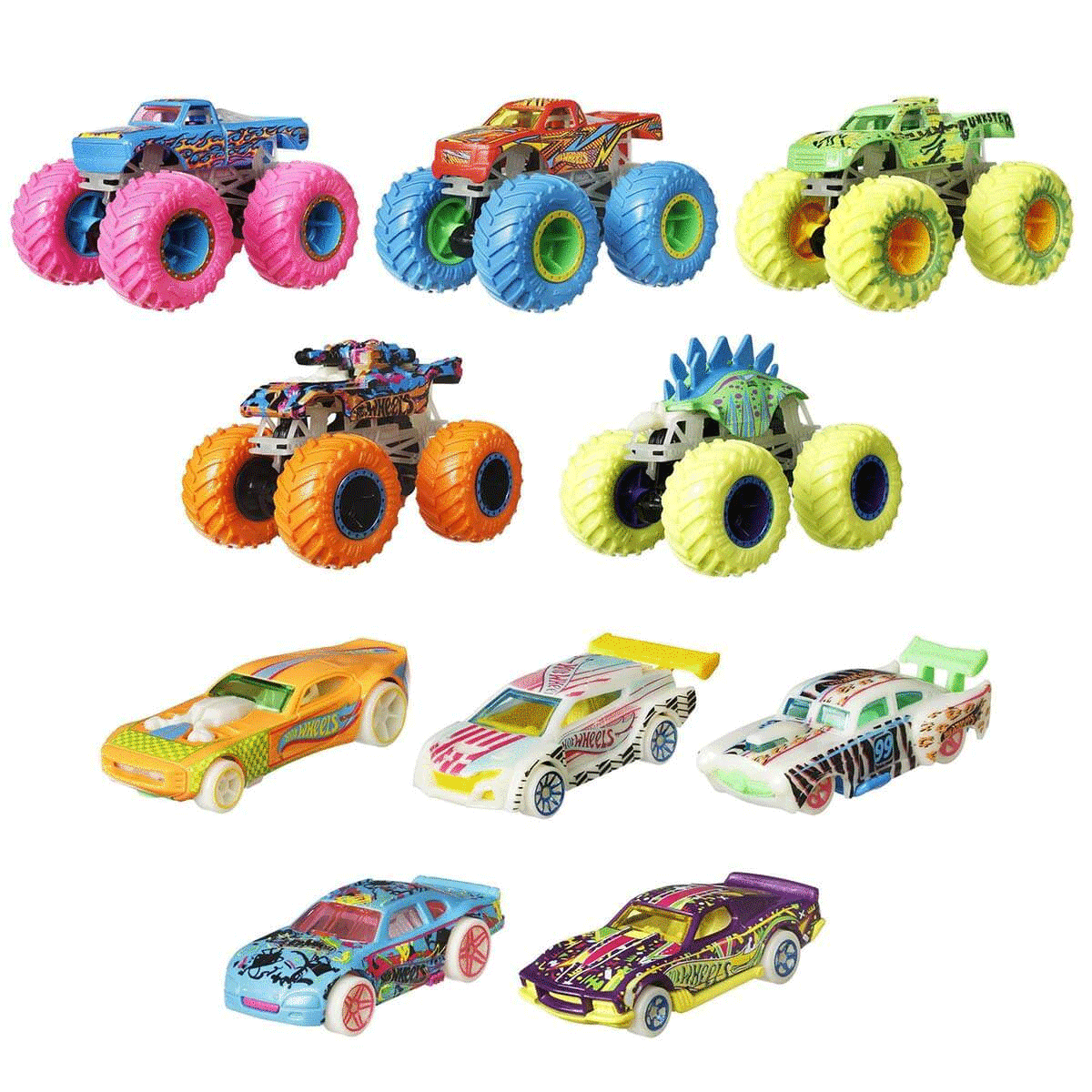 Hcb57 Monster Trucks Karanlıkta Parlayan Araçlar, Hot Wheels Monster Trucks - Mattel