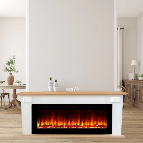 130CM ISITMAZ TEK RENKLİ BLUETOOTHLU ŞÖMİNE