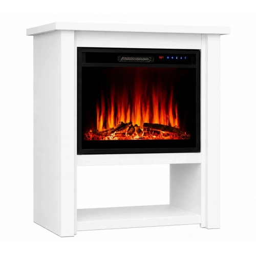 TEK TES 90X34 CM BEYAZ KASALI ELEKTRİKLİ ŞÖMİNE