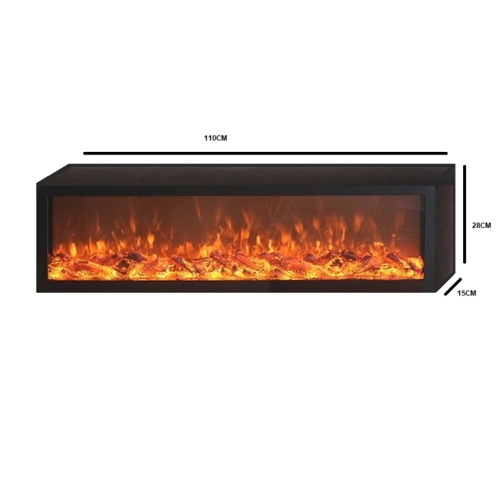 110CM ISITMASIZ TEK RENKLİ BLUETOOHLU ŞÖMİNE
