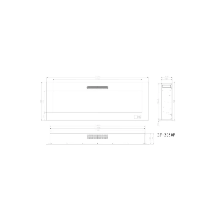 Dekoratif 8 Renkli 130 Cm,alev Sesli, Bluetoothlu, Wifili Elektrikli Şömine Isıtıcı