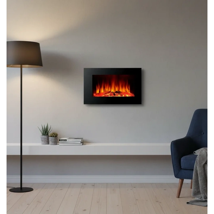 TEK TES 90CM ISITMASIZ TEK RENKLİ BLUETOOHLU ŞÖMİNE