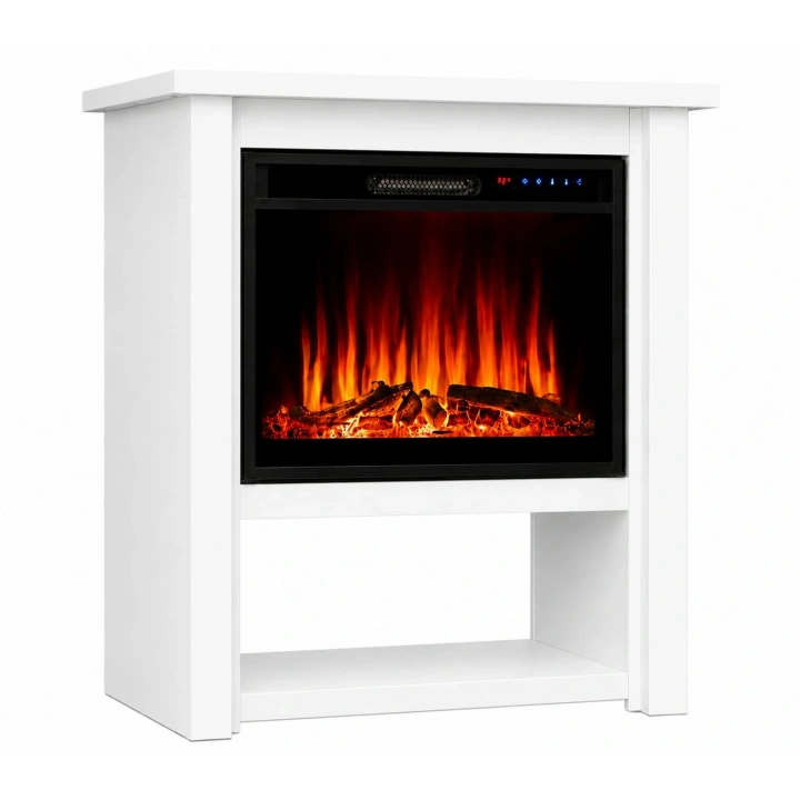 TEK TES 90X34 CM BEYAZ KASALI ELEKTRİKLİ ŞÖMİNE
