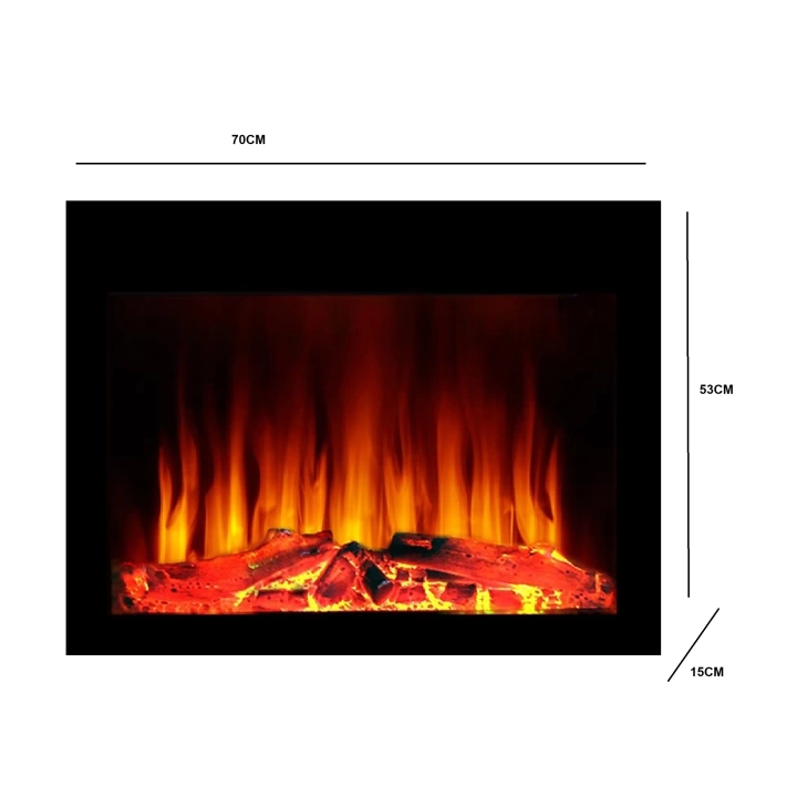 70CM ISITMASIZ TEK RENKLİ BLUETOOHLU ŞÖMİNE