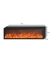 110CM ISITMASIZ TEK RENKLİ BLUETOOHLU ŞÖMİNE
