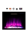 Dekoratif 70 Cm 8 Renkli, Alev Sesli, Bluetoothlu, Wifili Elektrikli Şömine Isıtıcı