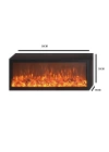 90 CM ISITMASIZ TEK RENKLİ BLUETOOHLU ŞÖMİNE