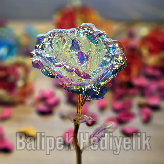 Renkli Sonsuzluk Gülleri - Yapay Solmayan Gül