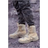 P1490nbj Erkek Bej Deri Bağcıklı Askeri Bot Ayakkabı