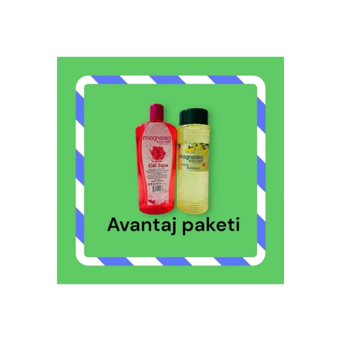 Magnesia Kozmetik Süper Avantajlı Set (400ml Limon Kolonyası-380 ml Doğal Gülsuyu)