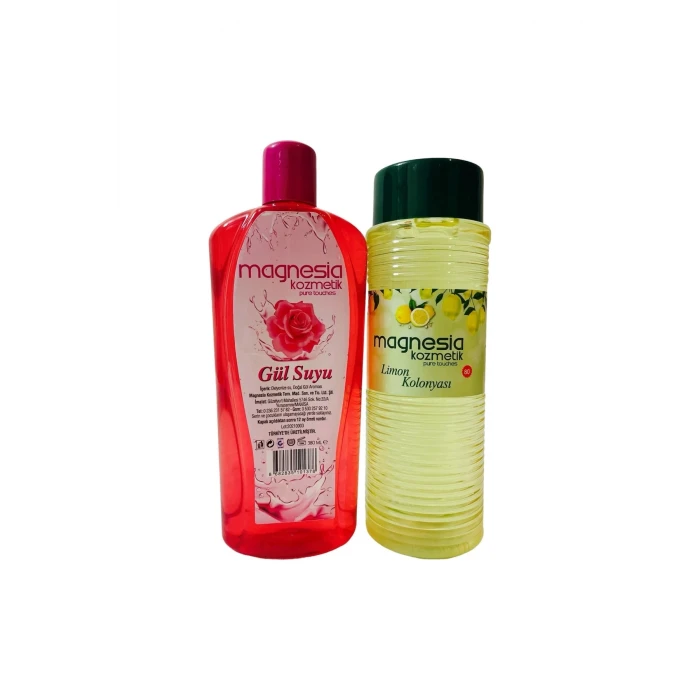 Magnesia Kozmetik Süper Avantajlı Set (400ml Limon Kolonyası-380 ml Doğal Gülsuyu)