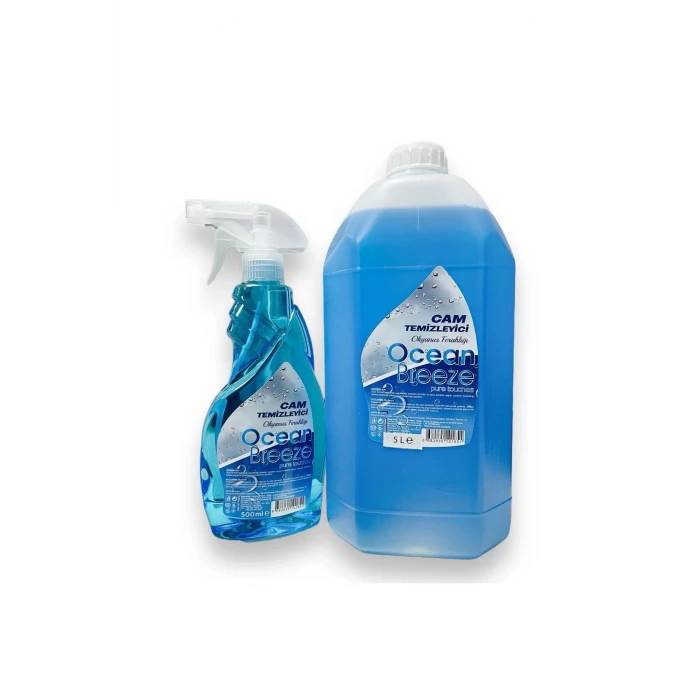 Ocean Breeze Cam ve Yüzey Temizleyici 5 lt Ekonomik BIDON+500ml Sprey Hediye