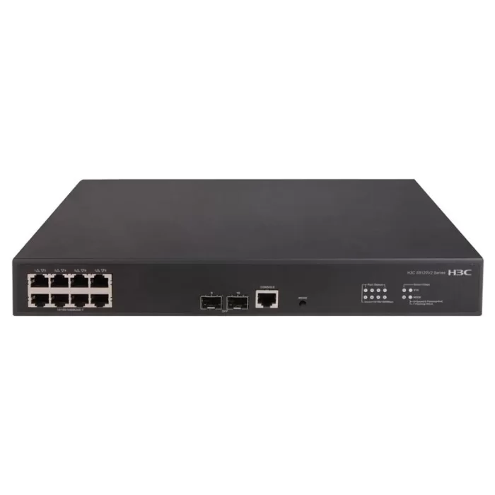 H3C 9801A1QJ S5120V2-10P-PWR-LI 8 PORT GIGABIT+2X1GB SFP 125W POE YÖNETİLEBİLİR RACKMOUNT SWITCH