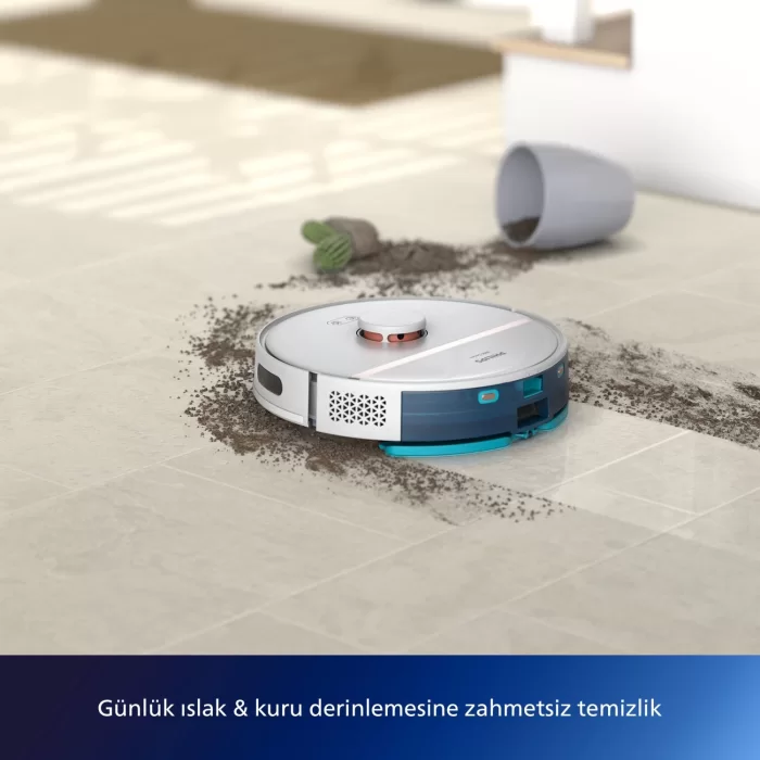 Philips HomeRun 3000 Serisi Aqua XU3000/02 Beyaz Akıllı Robot Süpürge