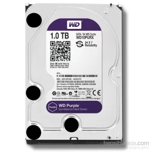 1 TB WD 3.5 PURPLE SATA3 5400RPM 64MB 7/24 GUVENLIK WD10PURZ (3 YIL RESMI DIST GARANTILI)