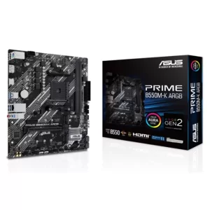 ASUS PRIME B550M-K ARGB DDR4 5100MHZ 1XHDMI 1XDP 2XM.2 USB 3.2 MATX AM4 (AMD AM4 5000/4000 G/3000 SERİSİ İLE UYUMLU)