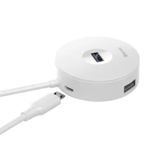 BASEUS ROUND BOX CAHUB-F02 USB HUB BEYAZ ÇIKIŞ:1XUSB 3.0 3XUSB 2.0 1XMIKRO USB GIRIS: USB