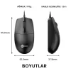 LENOVO LECOO USB OPTİK KABLOLU MOUSE SİYAH MS101