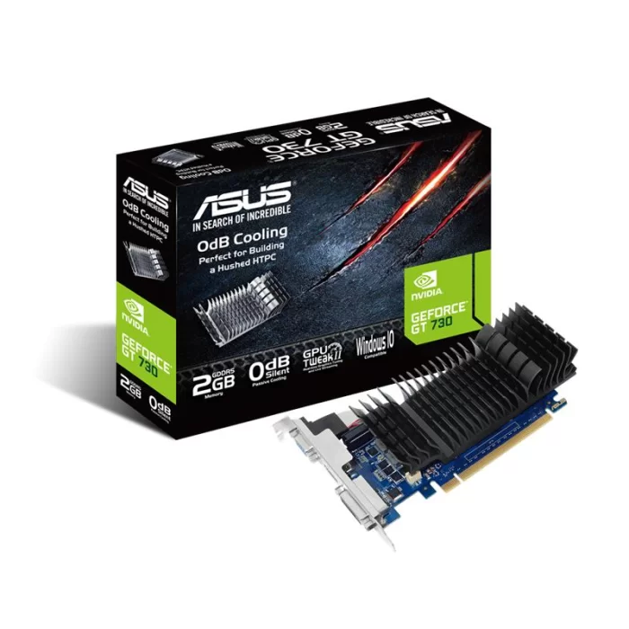 ASUS GEFORCE GT730-SL-2GD5-BRK 2GB DDR5 64BIT 1XVGA 1XHDMI 1XDVI EKRAN KARTI
