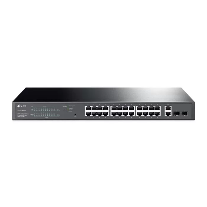 TP-LINK TL-SG1428PE 24 PORT GIGABIT + 2XGB RJ45/ 2XGB SFP 250W POE RACKMOUNT SWITCH