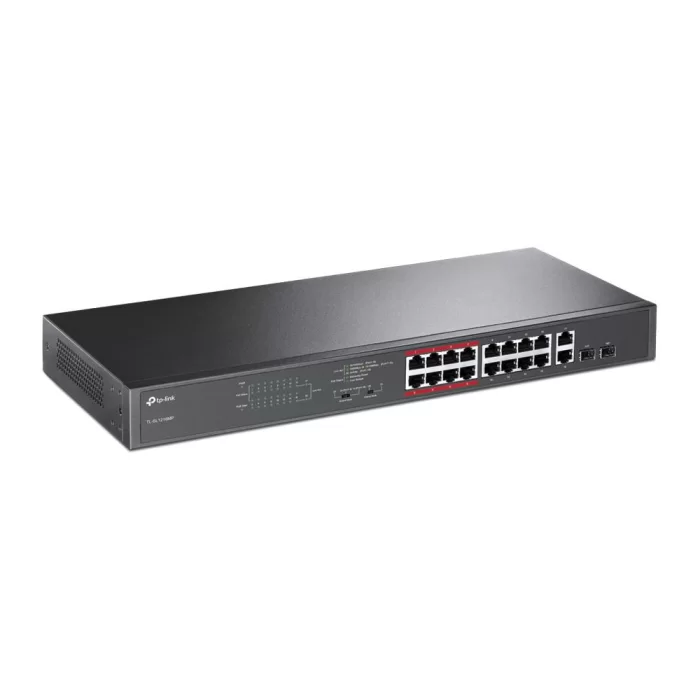 TP-LINK TL-SL1218MP 16 PORT POE+10/100 + 2 RJ45 GIGABIT UPLINK+2 COMBO GIGABIT SFP 192W POE SWITCH