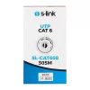 S-LINK SL-CAT608 305MT 24AWG 6MM CAT6 KABLO GRİ
