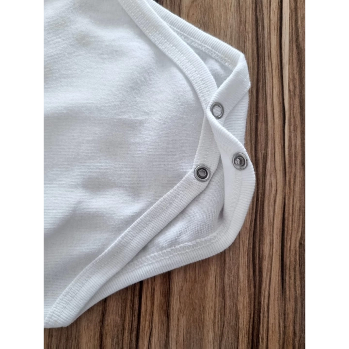 Bebek Basic Pamuk Penye Bisiklet Yaka 5 Li uzun kol Body Zıbın + Hediye Bebek Mama Önlüğü