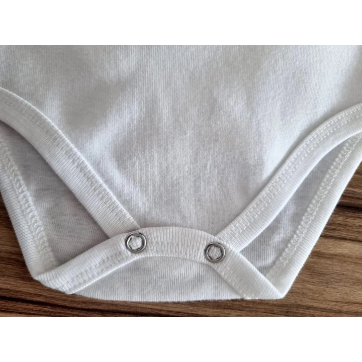 Bebek Basic Pamuk Penye Bisiklet Yaka 5 Li uzun kol Body Zıbın + Hediye Bebek Mama Önlüğü