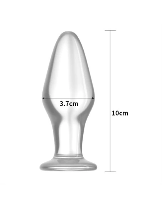 Wossi 10 cm Pürüzsüz Cam Anal Tıkaç