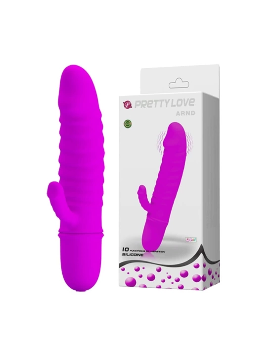 10 Fonksiyonlu Teknolojik Klitoris Uyarıcılı Dildo Vibratör - Arnd