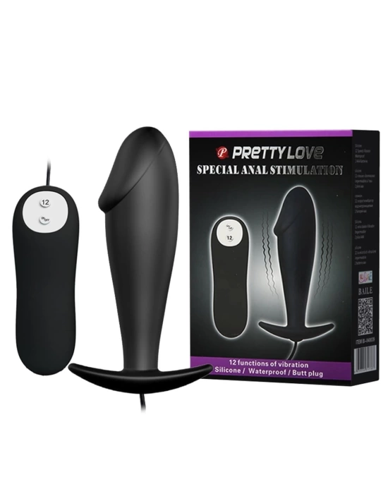 Wossi 12 Fonksiyon Kumandalı 10 cm Titreşimli Anal Plug
