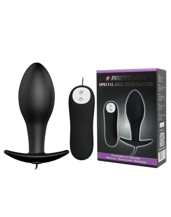 Wossi 12 Fonksiyon Kumandalı 8,5 cm Titreşimli Anal Plug