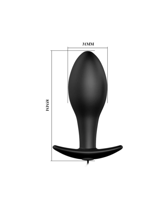 Wossi 12 Fonksiyon Kumandalı 8,5 cm Titreşimli Anal Plug