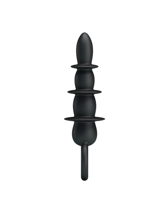 Wossi 13,2 cm Vantuzlu Halkalı Anal Alıştırıcı Tıkaç