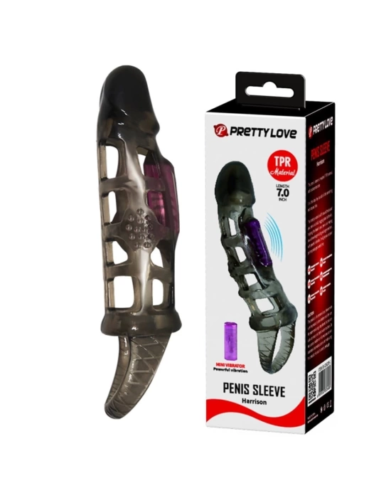 Wossi 14 cm Titreşimli Şeffaf Penis Kılıfı