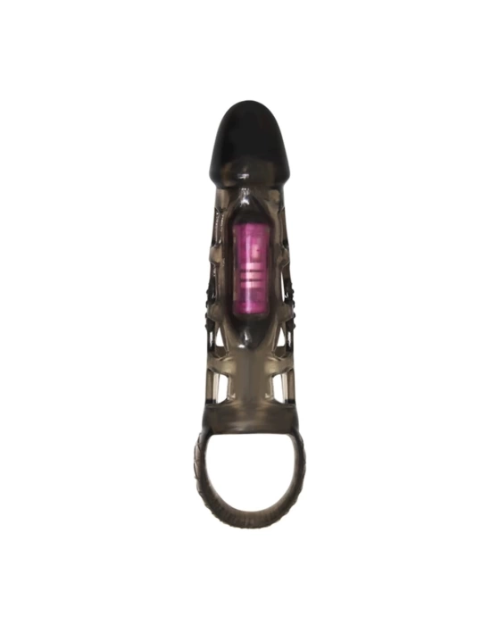 14 cm Titreşimli Şeffaf Penis Kılıfı