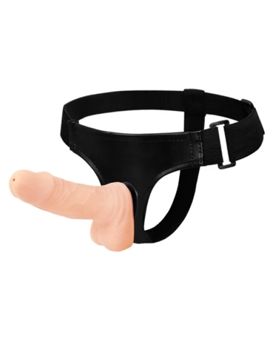 15 cm Belden Bağlamalı İçi Dolu Strapon Penis