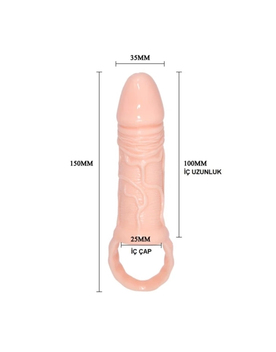 Wossi 15 cm Yumuşak Silikon Penis Kılıfı