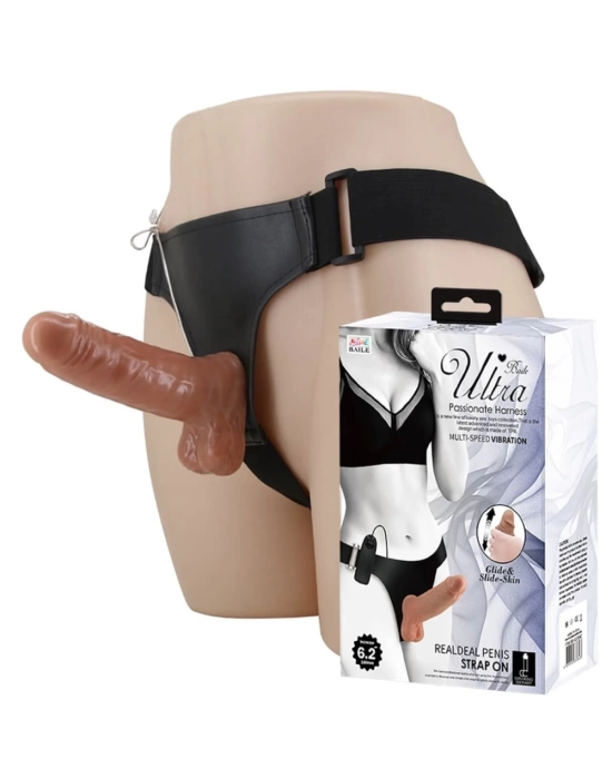 16 cm Yeni Nesil Belden Bağlamalı İçi Dolu Titreşimli Strapon Penis