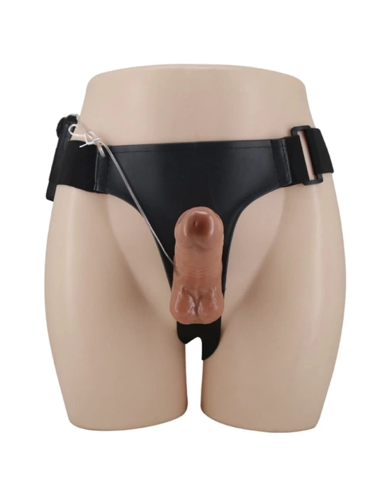 16 cm Yeni Nesil Belden Bağlamalı İçi Dolu Titreşimli Strapon Penis