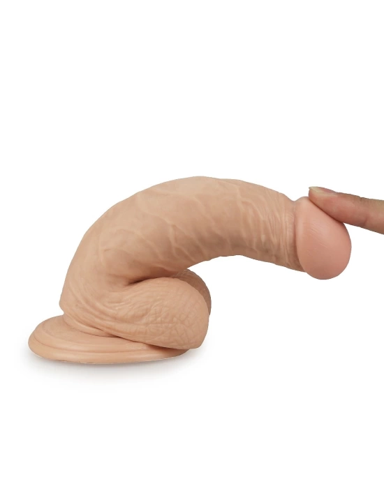 Wossi 17 cm Realistik Vantuzlu Anal Vajinal Dildo Penis
