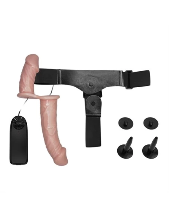 17,5 cm Belden Bağlamalı Çift Taraflı Titreşimli Penis