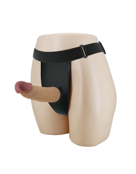 17,5 cm Belden Bağlamalı İçi Boş 7 cm Dolgulu Strapon Penis - Houston