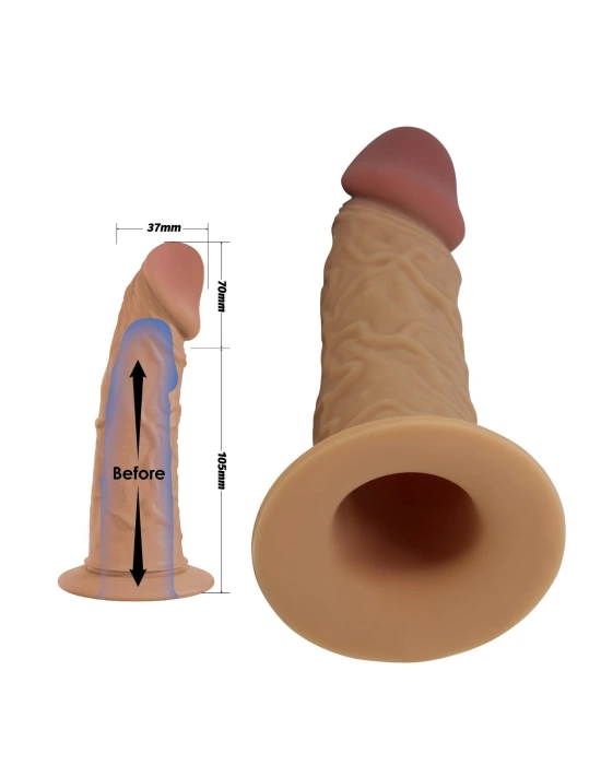 17,5 cm Belden Bağlamalı İçi Boş 7 cm Dolgulu Strapon Penis - Houston
