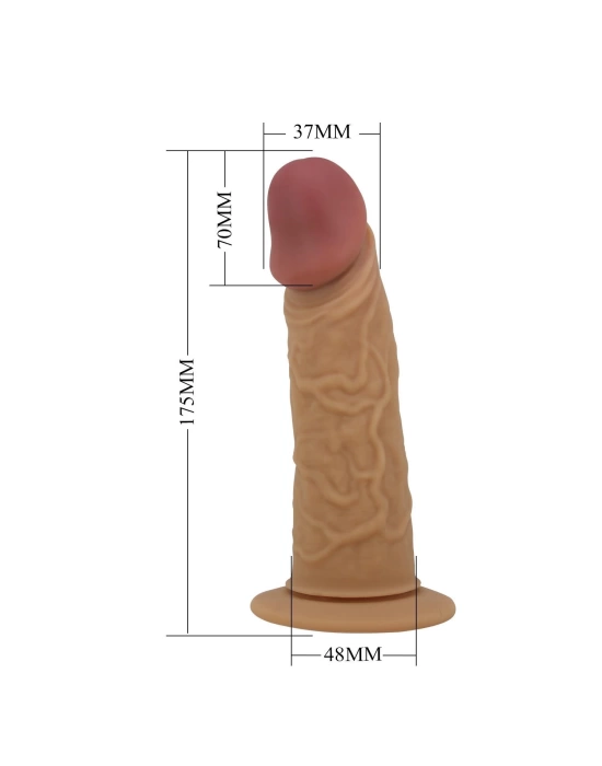 17,5 cm Belden Bağlamalı İçi Boş 7 cm Dolgulu Strapon Penis - Houston